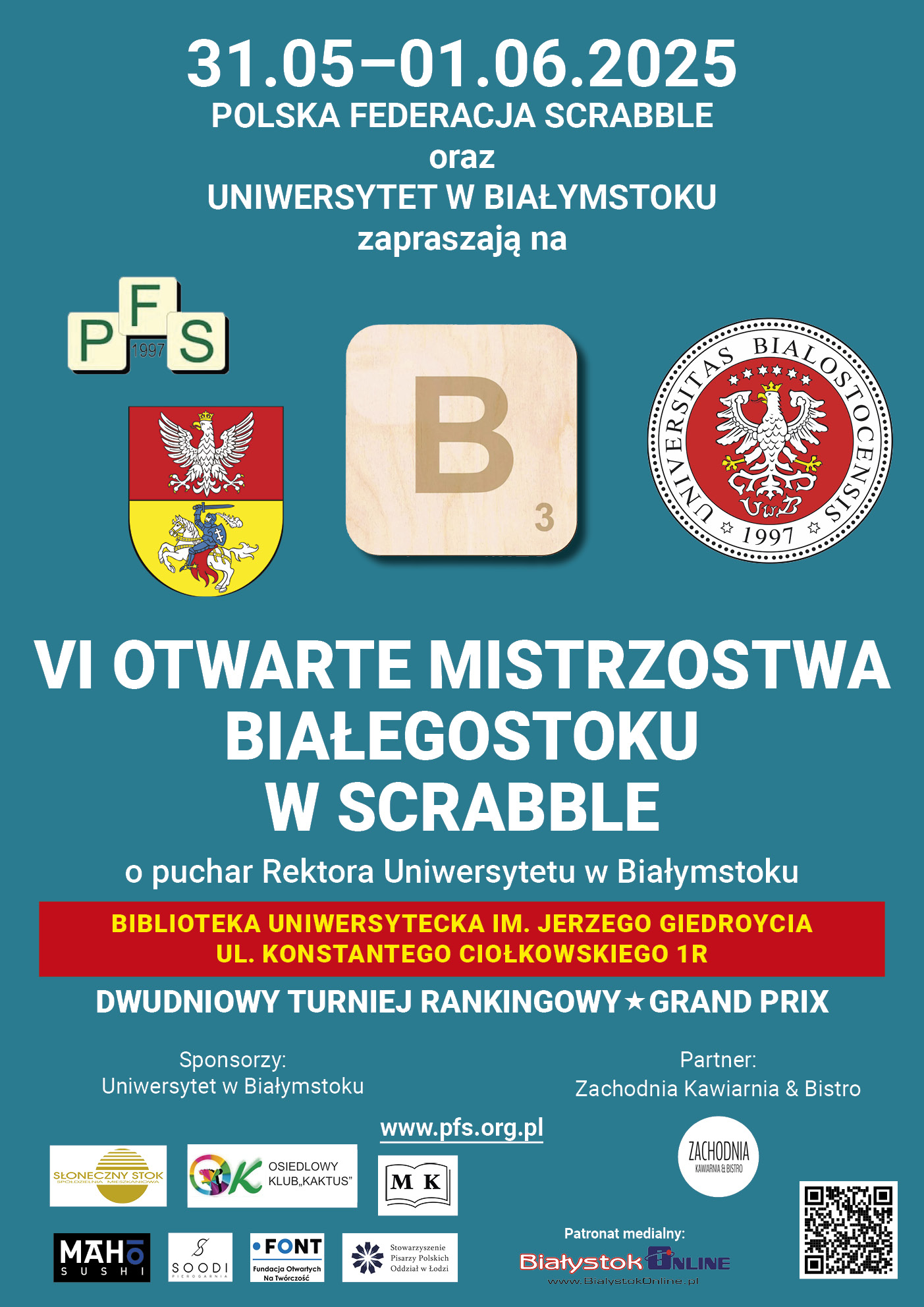 plakat Scrabble B stok 2025